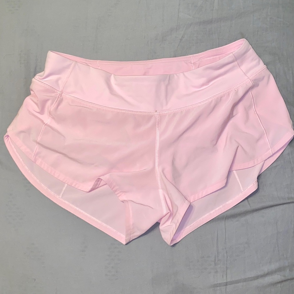 read description pearl pink lululemon shorts
